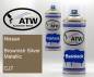 Preview: Nissan, Brownish Silver Metallic, CJ7: 400ml Sprühdose + 400ml Klarlack - Set, von ATW Autoteile West.